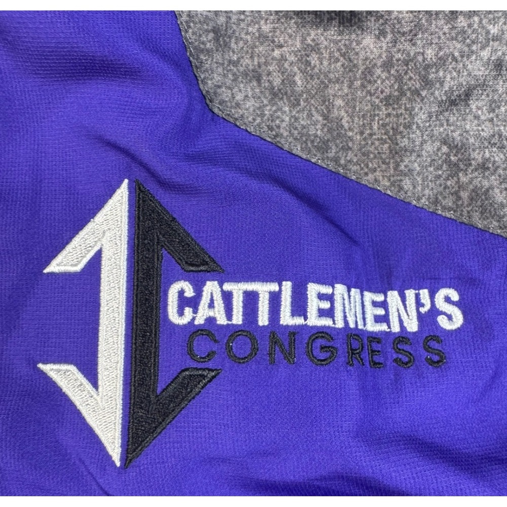Holloway Cattlemens Congress Pullover Jacket Mens L Purple Gray Quarter Zip - Picture 4 of 11